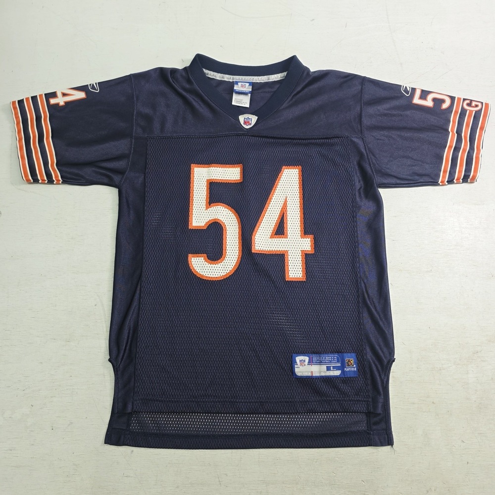 Chicago Bears Brian Urlacher #54 Jersey Youth L 14-16 Reebok NFL Navy Read Desc